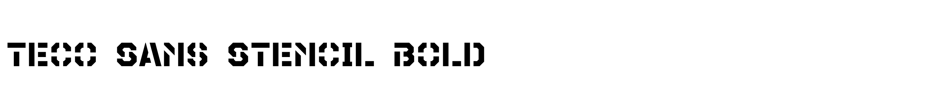 Teco Sans Stencil Bold